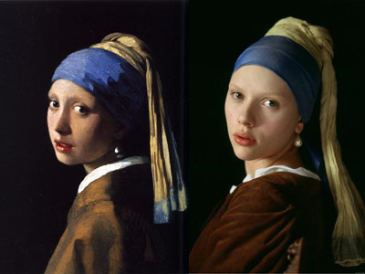 Vermeer Scarlett Johansson La ragazza con l'orecchino di perla 
